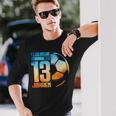 13Th Birthday Decoration Football Player 13 Years Boy Nager Langarmshirts Geschenke für Ihn