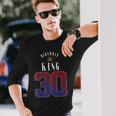 30Th Birthday King Crown 30 Years Bday For Men Langarmshirts Geschenke für Ihn