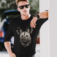 African Wild Dog Portrait Wildlife Safari Theme Long Sleeve T-Shirt Gifts for Him