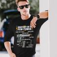 Anatomy Of A Pew Pewer Pistol 9 Mm Sports Shooting Langarmshirts Geschenke für Ihn