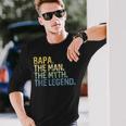 Bapa Man Myth Legend For Dad Papa Father Long Sleeve T-Shirt Gifts for Him