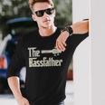 The Bassfather Distressed Bass Player Dad Fathers Day Long Sleeve T-Shirt Gifts for Him