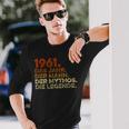 Birthday intage 1961 Man Myth Legend Langarmshirts Geschenke für Ihn