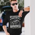 Blues Harp Harmonica Langarmshirts Geschenke für Ihn