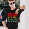 Bruh It's My 100Th Day Of School Boys 100 Days Of School Long Sleeve T-Shirt Gifts for Him
