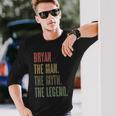 Bryan The Man The Myth The Legend Mythos Legend Name Langarmshirts Geschenke für Ihn