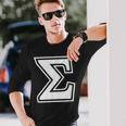 Camisa Sigma Letra Griega Camiseta de manga larga Regalos para él