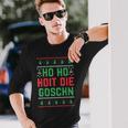 Christmas Party Santa Ho Ho Hoit Die Goschn Langarmshirts Geschenke für Ihn