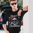 Christmas Skull Christmas Heavy Xmas Skeleton Langarmshirts Geschenke für Ihn