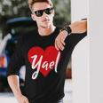 Con El Nombre I Love Yael I Heart Named Camiseta de manga larga Regalos para él
