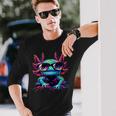 Cool Axolotl With Sunglasses Colourful Motif Axolotl Langarmshirts Geschenke für Ihn