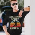 Cool Boys Playing Handball Handballer Boys Children's Langarmshirts Geschenke für Ihn