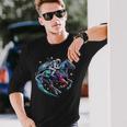 Cool Galaxy Jockey Astronaute Sur Les Courses Hippiques T-shirt à manches longues Cadeaux pour lui