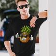 Cool Pineapple Wearing Sunglasses Fun Fruit Langarmshirts Geschenke für Ihn