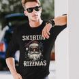 Cool Santa Claus With Sunglasses Skibidi Rizzmas Langarmshirts Geschenke für Ihn