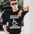 With Cross Band And Cross Band Crack Football Ski Injury Langarmshirts Geschenke für Ihn