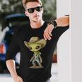 Cute Alien Cowboy Langarmshirts Geschenke für Ihn