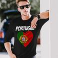De La Bandera Del Corazón De Portugal I Love Portugal Camiseta de manga larga Regalos para él