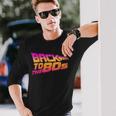 Disfraz De Regreso A Los 80 Disfraz Retro Fiesta De Camiseta de manga larga Regalos para él