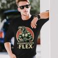 Divertido Bodybuilder Tyrannosaurus Flex Gym T-Rex Dinosaur Camiseta de manga larga Regalos para él