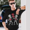 Divertido Boxeador Para Amantes Del Boxeo Kickboxing Esqueleto Camiseta de manga larga Regalos para él