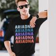 Divertido Regalo Nombre Ariadna Personalizado Primer Nombre Camiseta de manga larga Regalos para él