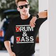 Drum & Bass Rum & Ass Rave Party Edm Dj House Music Langarmshirts Geschenke für Ihn