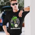 Drummer Boy Musician Drummersaurus Dinosaur Langarmshirts Geschenke für Ihn