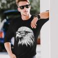 Eagles Face With Sunglasses Vintage Eagle Eyes Bird Lover Long Sleeve T-Shirt Gifts for Him