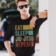 Eat Sleep Jiu-Jitsu Repeat Jiu-Jitsu Sin Mangas Camiseta de manga larga Regalos para él