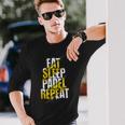 Eat Sleep Padel Repeat Padel Tennis Divertido Padelista Sin Mangas Camiseta de manga larga Regalos para él