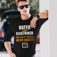 Electrician Father Dad Birth Langarmshirts Geschenke für Ihn