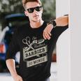 Élu Meilleur Barbier Du Monde Humour Coiffeur Cadeau Barbe T-shirt à manches longues Cadeaux pour lui