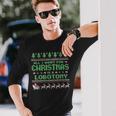 Everything I Wish For Christmas Is A Lobotomy Ugly Christmas Langarmshirts Geschenke für Ihn