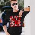 In February We Wear Red Chd Awareness Heart Disease Month Long Sleeve T-Shirt Gifts for Him
