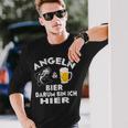 Fisch&Bier Darum Bin Ich Hier Angler Langarmshirts Geschenke für Ihn