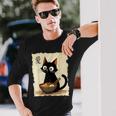 Cat Ramen Graphic Japanese Kawaii Anime Cat Long Sleeve T-Shirt Gifts for Him