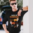 Corgi Types Untoasted Toasted Burnt Cute Puppy Corgis Long Sleeve T-Shirt Gifts for Him