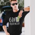 Ginfluencer Cocktail Gin Tonic Juniper Schnapps Alcohol Langarmshirts Geschenke für Ihn