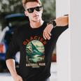 Glacier National Park Vintage Montana Usa Long Sleeve T-Shirt Gifts for Him