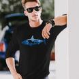 Great Shark Diver Scuba Diving Long Sleeve T-Shirt Gifts for Him