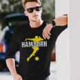 Hamborn Football Kicken Fan Nrw Stadium Yellow Langarmshirts Geschenke für Ihn