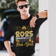 Happy New Year 2025 Loading Fireworks Champagne Lover Langarmshirts Geschenke für Ihn