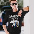 Hombre Grandad Bear Autism Awareness Autism Papa Daddy Camiseta de manga larga Regalos para él