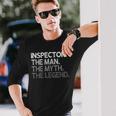 Hombre Regalo Inspector La Leyenda Del Mito Del Hombre Camiseta de manga larga Regalos para él