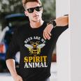Honey Bee Beekeeper Quote Bees Are My Spirit Animal Bee Long Sleeve T-Shirt Gifts for Him