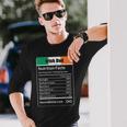 Irish Dad Nutrition Facts Father's Day Long Sleeve T-Shirt Gifts for Him