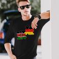 Kenya Germany Flag German Kenyan Langarmshirts Geschenke für Ihn