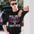 Las Muchachas Reales Escuchan Heavy Metal Heavy Metal Camiseta de manga larga Regalos para él