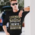 Legends Retirement 2025 Long Work For Pensioners In Retirement Langarmshirts Geschenke für Ihn